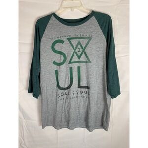 Tim McGraw‎ & Faith Hill Soul 2 Soul The World Tour 2017 Men's Large T-Shirt